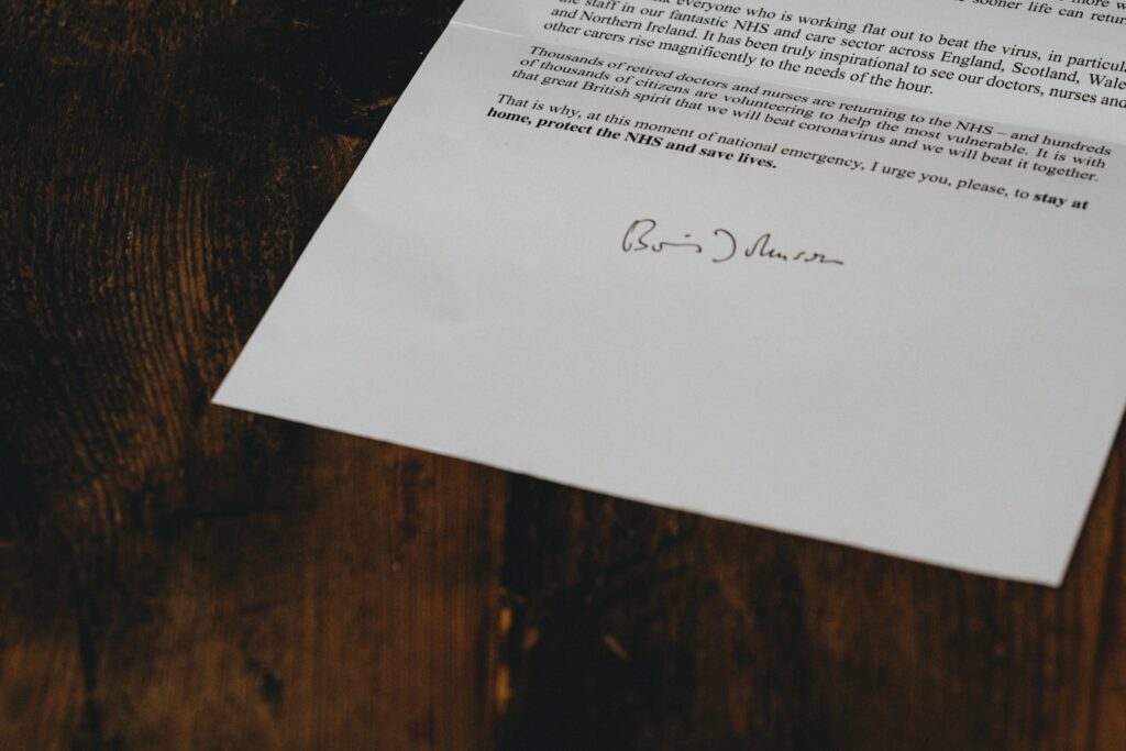 UK Coronavirus latter from Boris Johnson