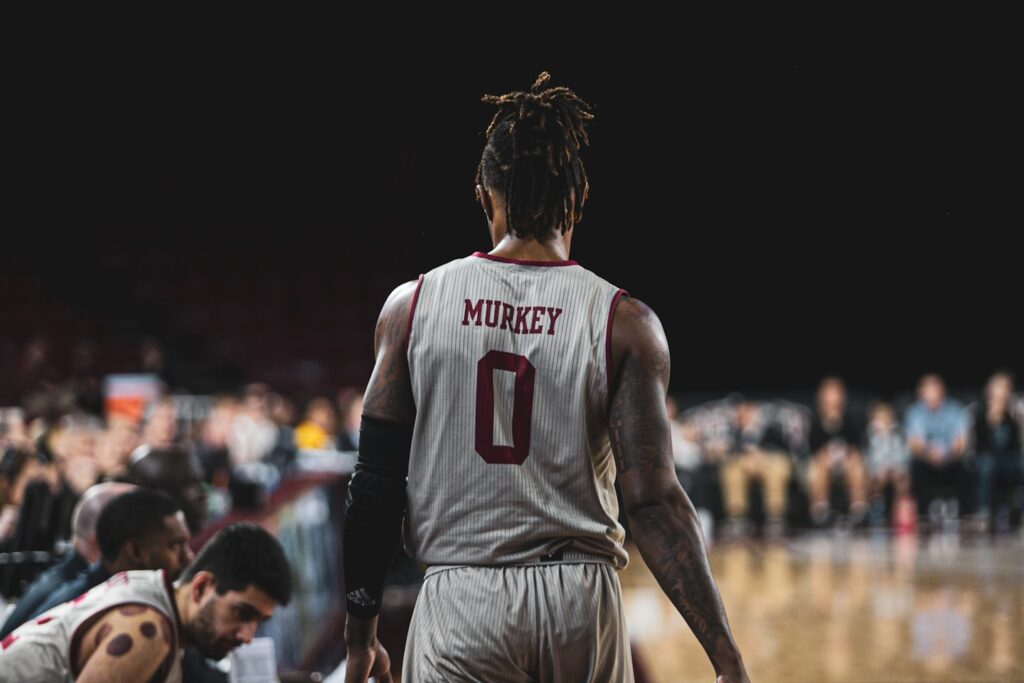 basketball player on court