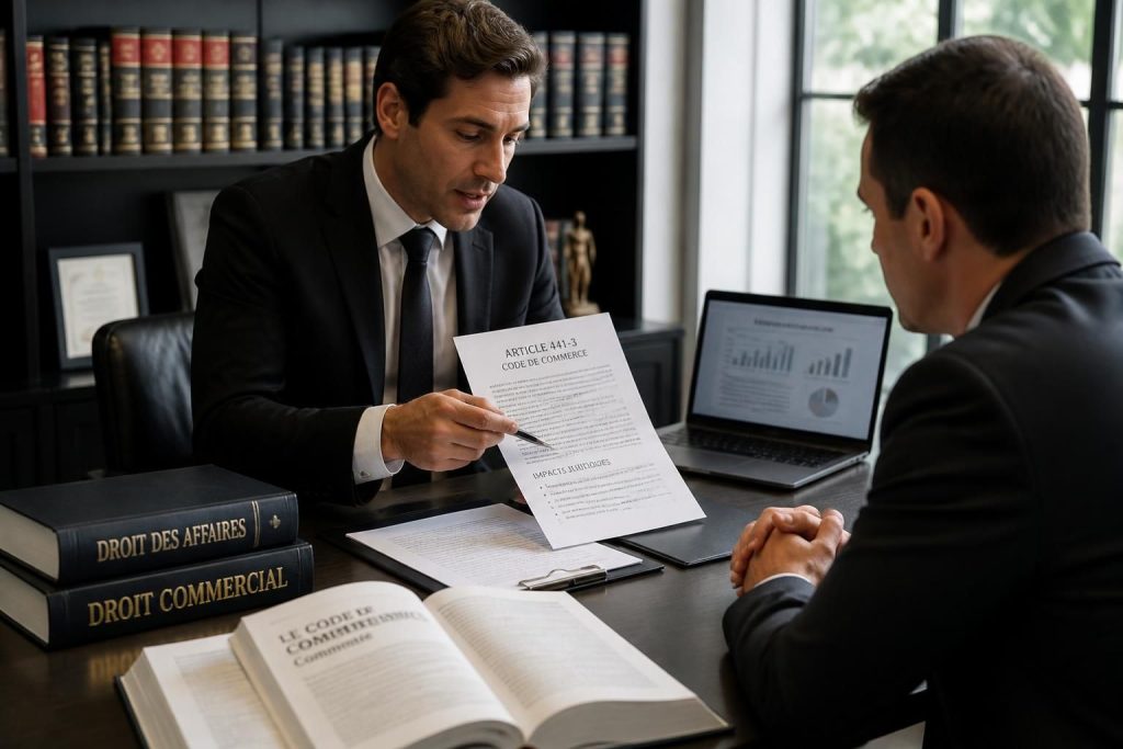 découvrez les explications détaillées de l'article 441-3 du code de commerce et analysez ses impacts juridiques essentiels pour les professionnels et entreprises.