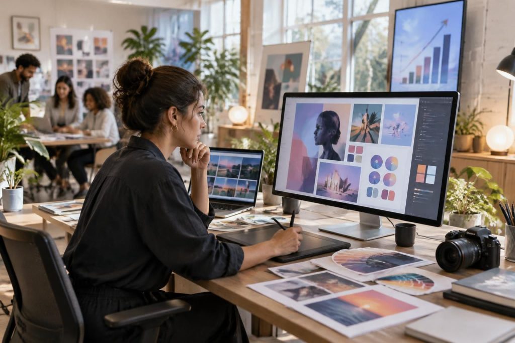 découvrez le métier de designer marketing : missions, compétences, salaires et perspectives d’évolution dans le secteur du digital.